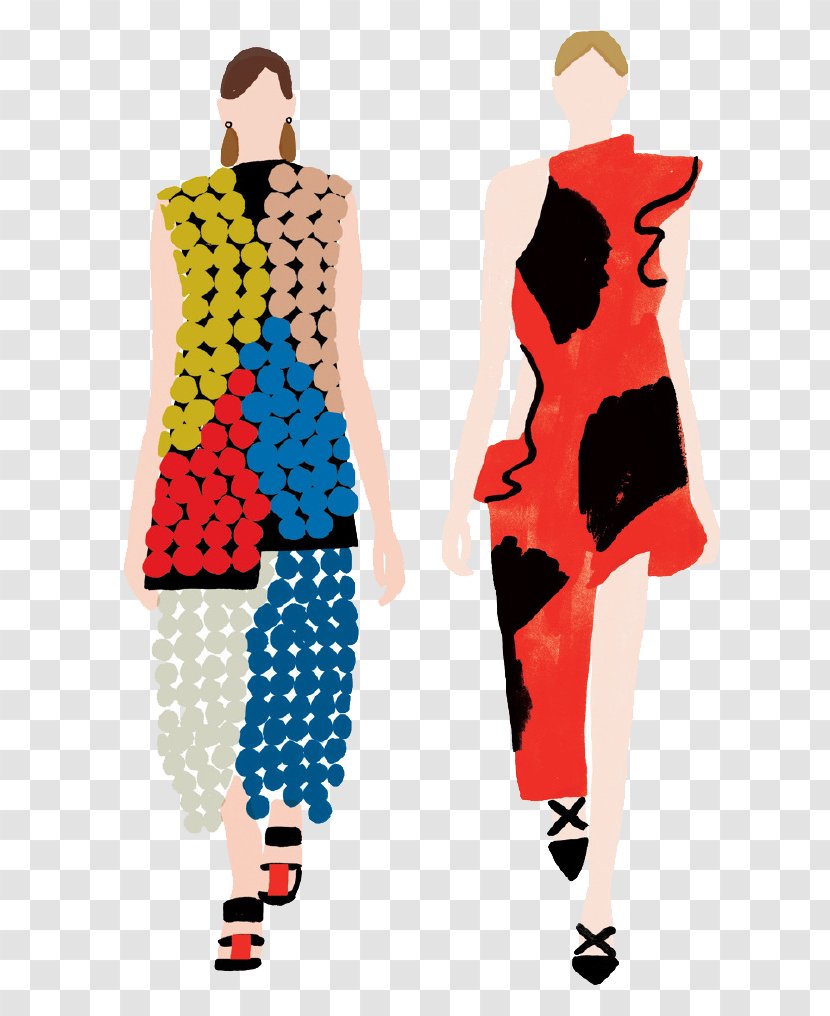 Fashion Model Runway Illustration - Designer - Cartoon Catwalk Transparent PNG