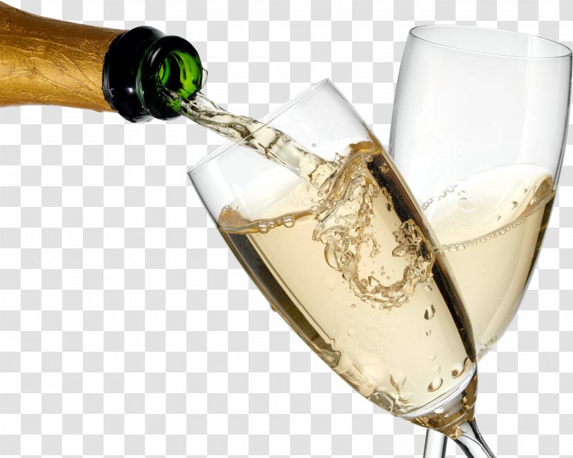 Champagne Prosecco Sparkling Wine Rosé - Glass Transparent PNG