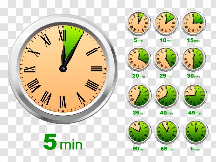 Clock Stopwatch Timer - Vector Minutes Transparent PNG