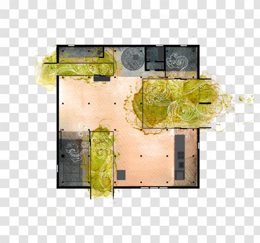 House Floor Plan Property Rectangle - Yellow - Finch Transparent PNG