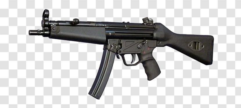 Heckler & Koch MP5 Submachine Gun Firearm Weapon - Silhouette Transparent PNG