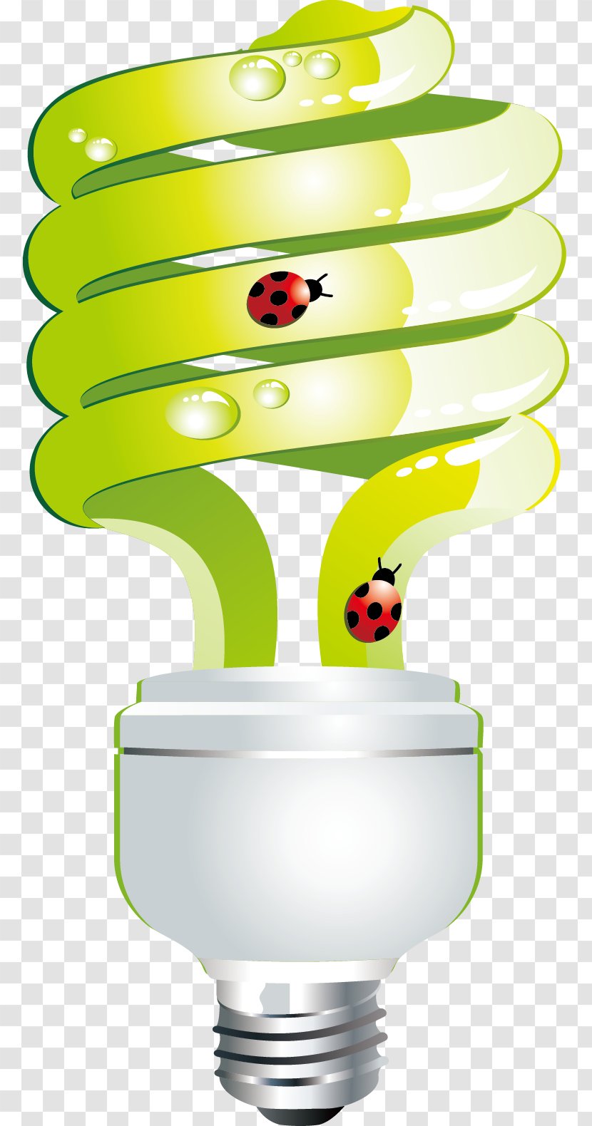 Incandescent Light Bulb Drawing Cartoon - Energy Conservation - Creative Green Flowers Insect Transparent PNG