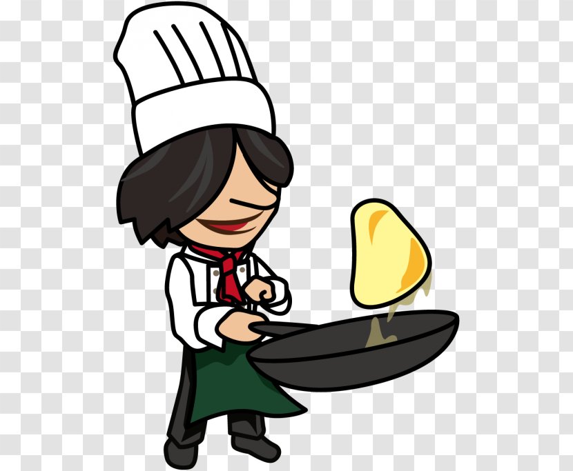 Omelette Chef Frying Pan Food Cook - Artwork Transparent PNG