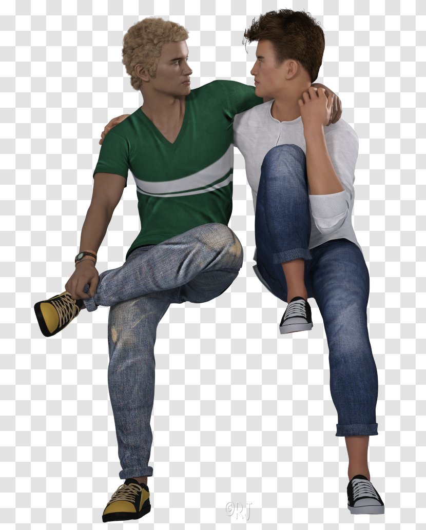T-shirt Shoe Shoulder Human Behavior Jeans - Couple Relax On Island Transparent PNG