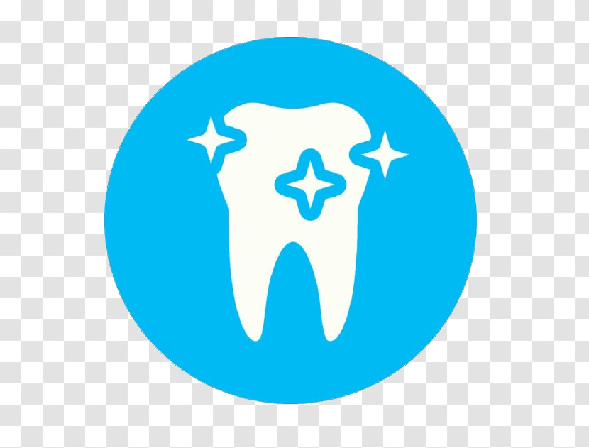 Aqua Blue Turquoise Tooth Logo Transparent PNG