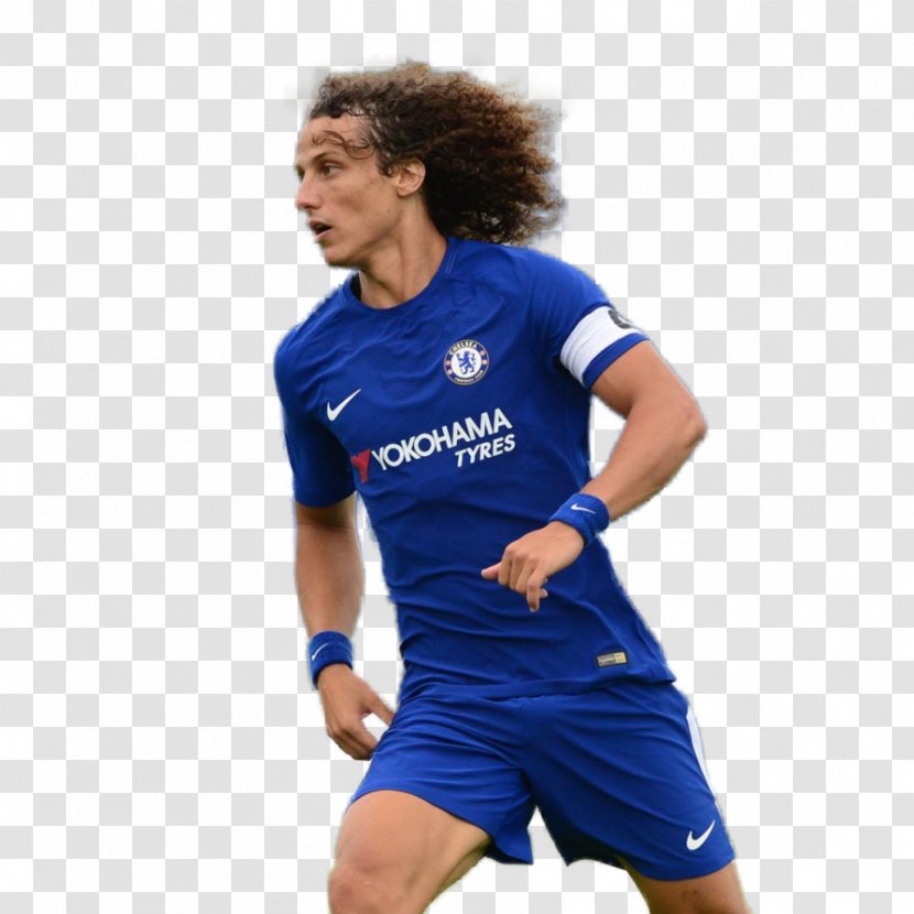 David Luiz Chelsea F.C. Football Player Jersey Rendering - Fc Transparent PNG