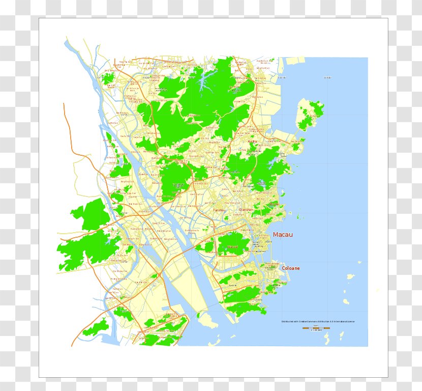 City Map Macau - Leaf Transparent PNG