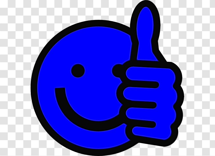 Clip Art Thumb Electric Blue Symbol Icon - Gesture Transparent PNG