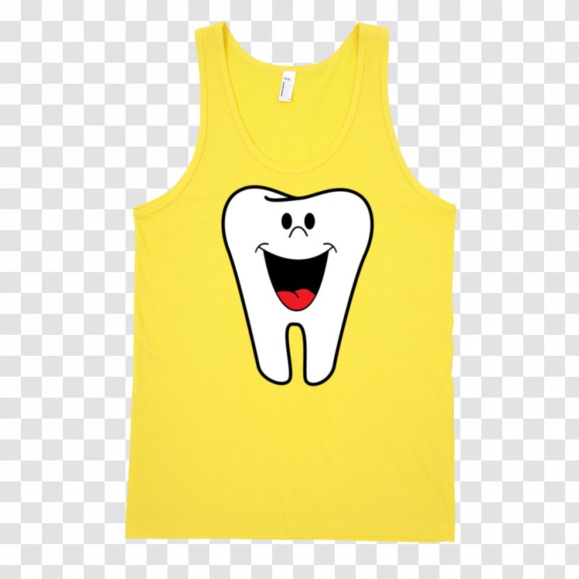 T-shirt Smiley Sleeveless Shirt Yellow - Silhouette Transparent PNG
