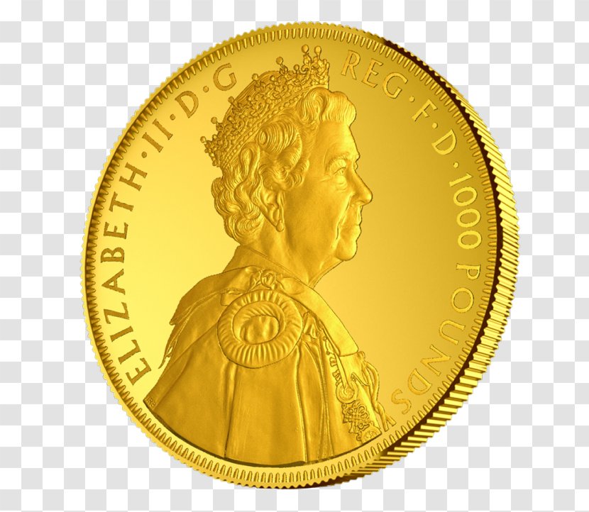 Gold Coin Diamond Jubilee Of Elizabeth II Transparent PNG