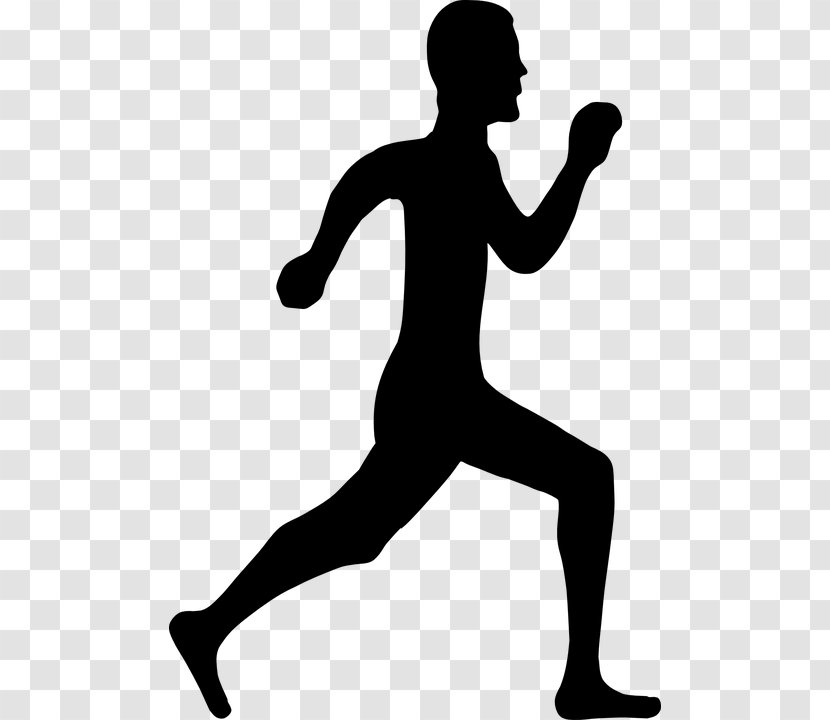 Silhouette Running Clip Art - Physical Fitness - Runblackandwhite Transparent PNG