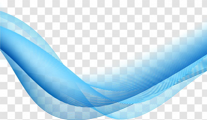 Blue Wavy Lines - Curve Transparent PNG