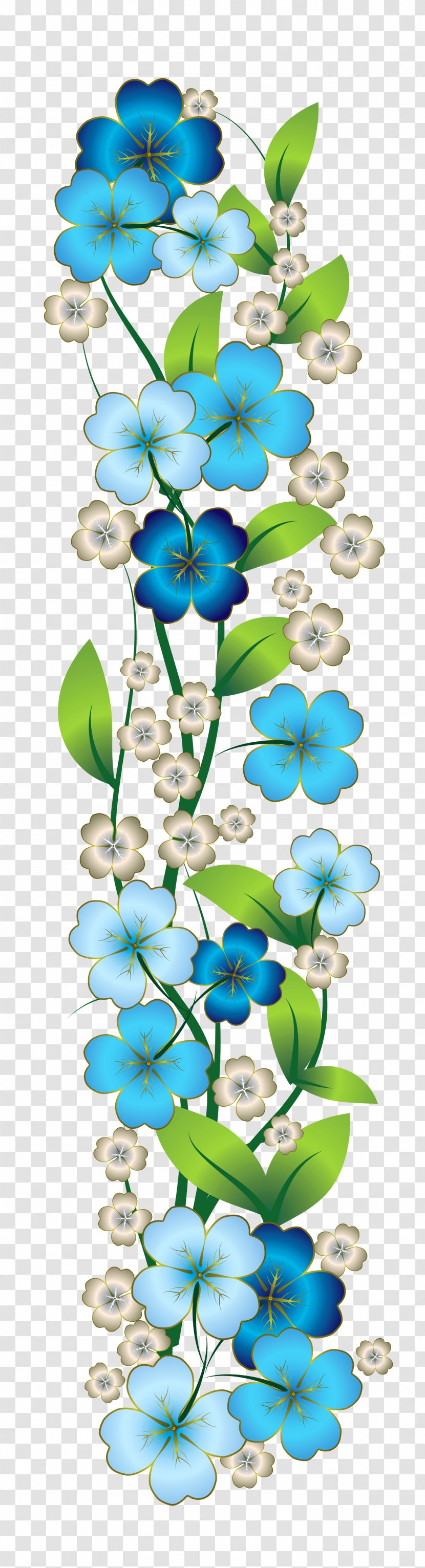 Blue Flower Clip Art - Flowering Plant Transparent PNG