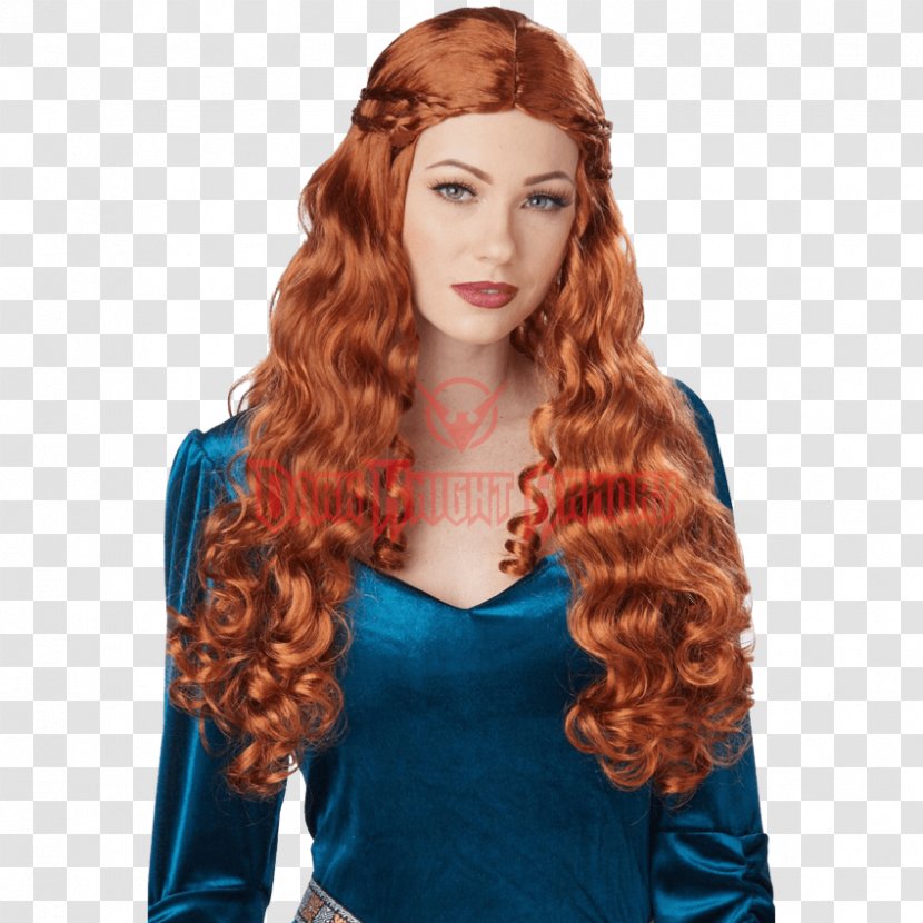 Costume Wig Clothing Dress Woman - Brown Hair Transparent PNG