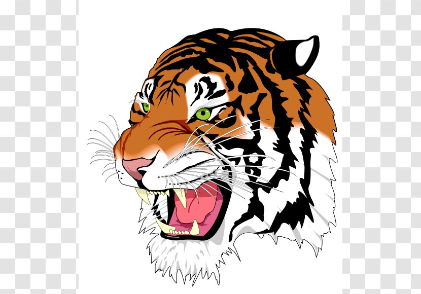 Tiger Rendering Clip Art - Cat Like Mammal - Inkscape Images Transparent PNG
