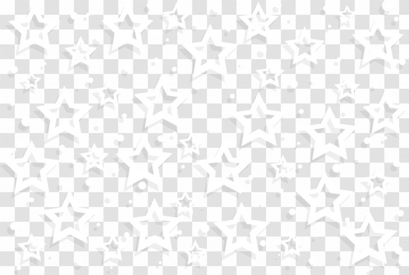 White Black Pattern - Point - Five Star Ornament Transparent PNG