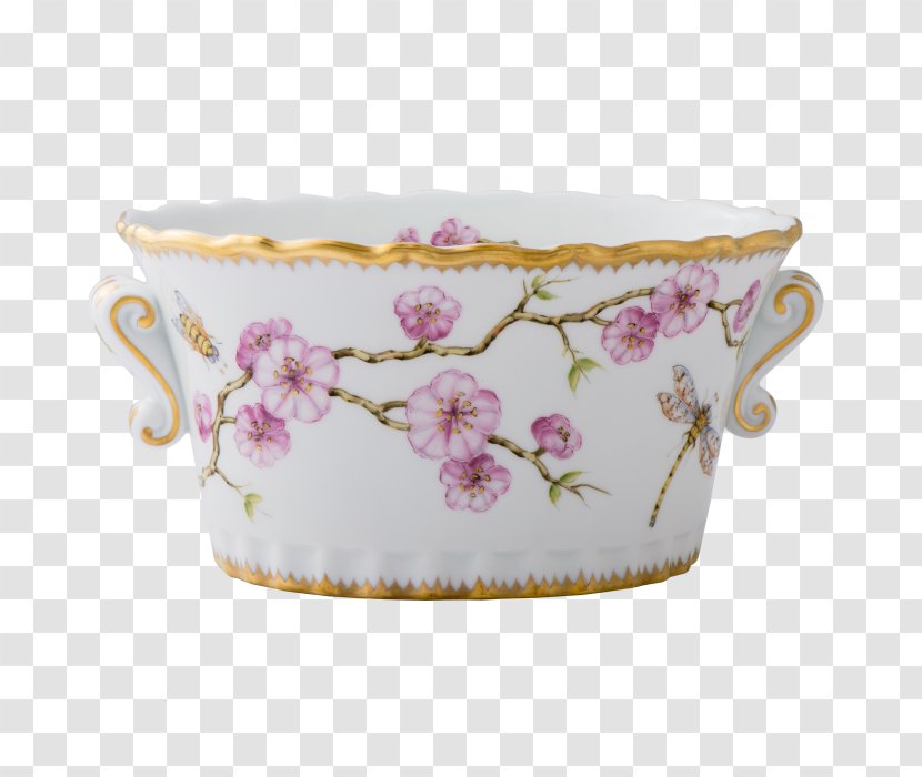 Cachepot White House Flowerpot Porcelain Cherry Blossom - Dishware Transparent PNG