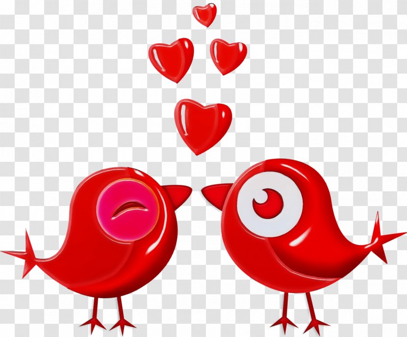 Valentines Day Cartoon - Bird - Chicken Transparent PNG