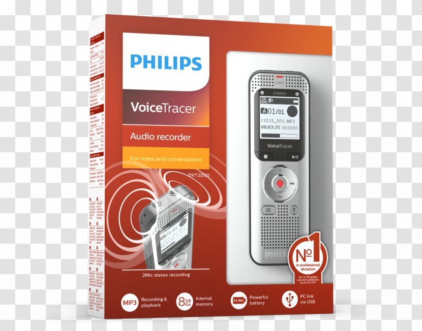Microphone Dictation Machine Philips Voice Tracer DVT2510 DVT Hardware/Electronic DVT6500 - Dvt2510 Transparent PNG
