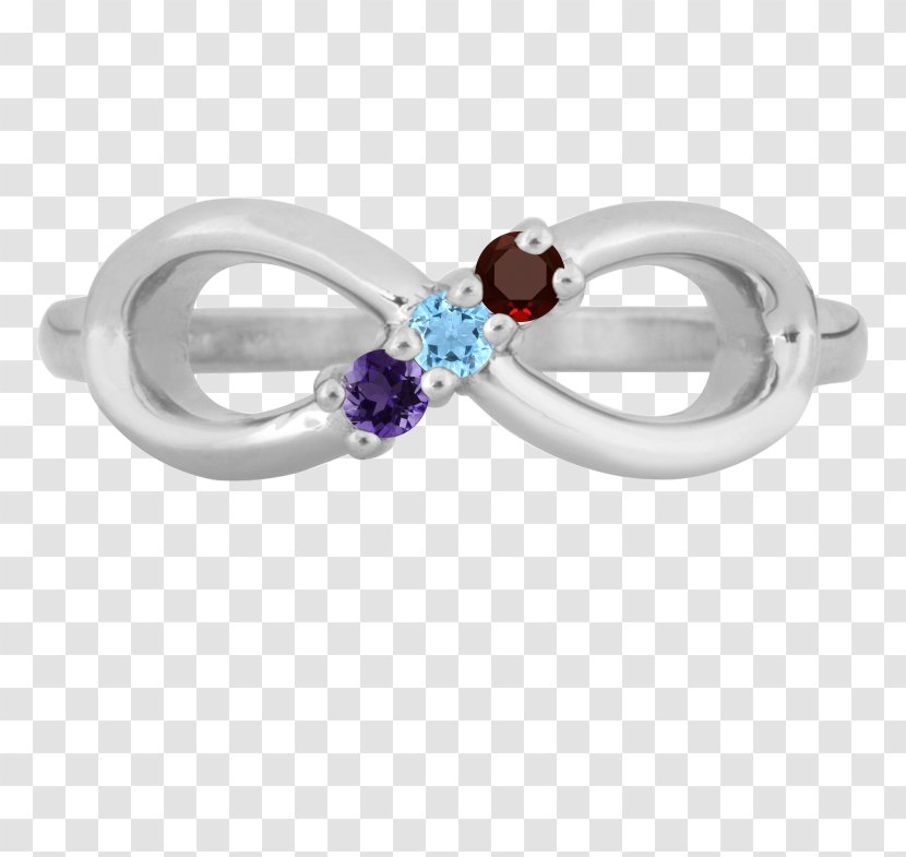Ring Gemstone Silver Body Jewellery - Sterling - Infinity Band Transparent PNG