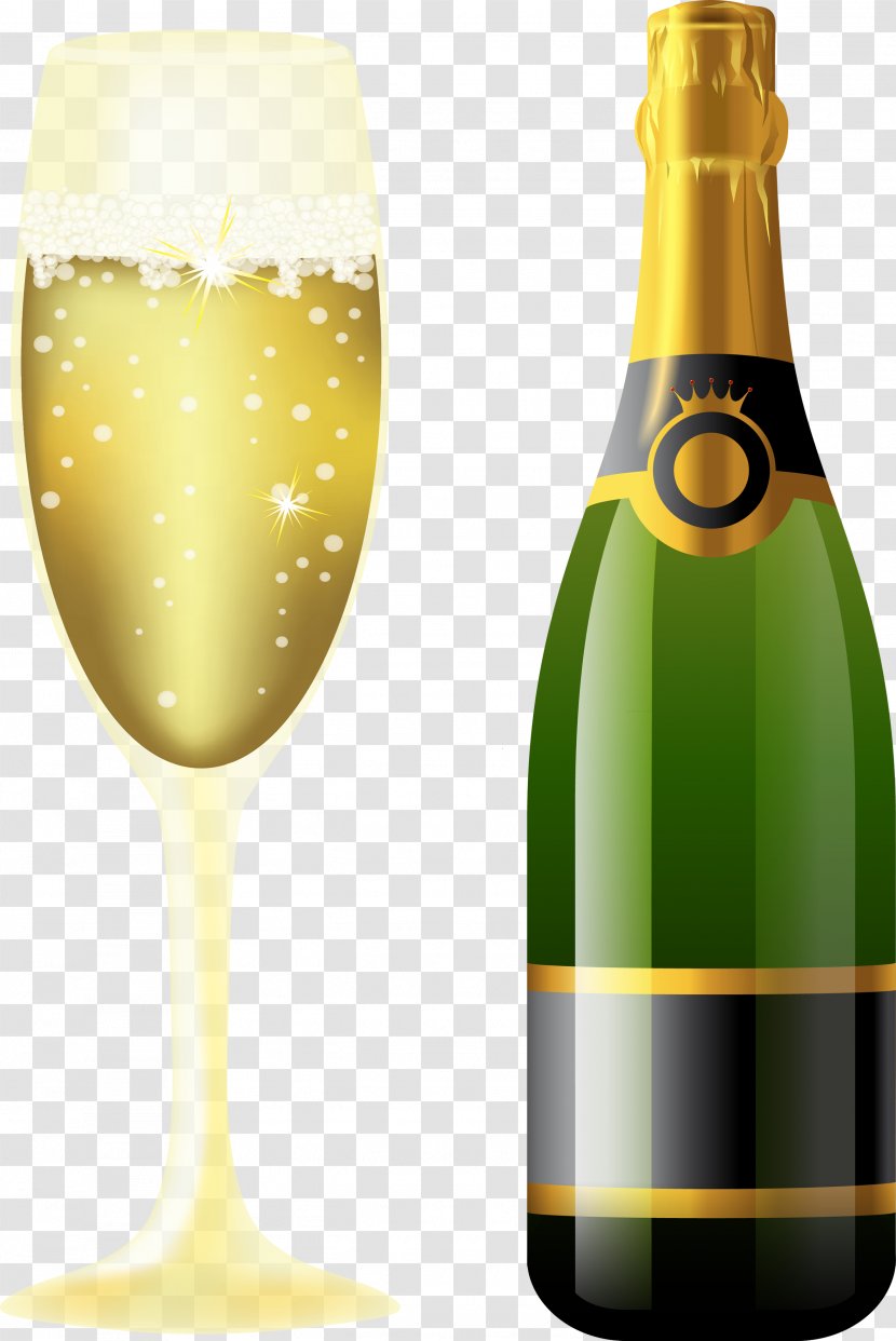 Sparkling Wine Champagne Rosé Clip Art - Alcoholic Beverage - Image Transparent PNG