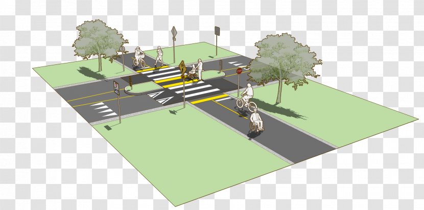 Shared Use Path Pedestrian Street Wheelchair - Grass - Design Transparent PNG