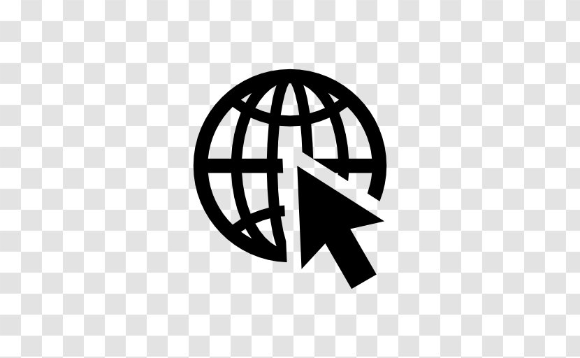 Globe Symbol Dollar - Black - Mouse Click Transparent PNG