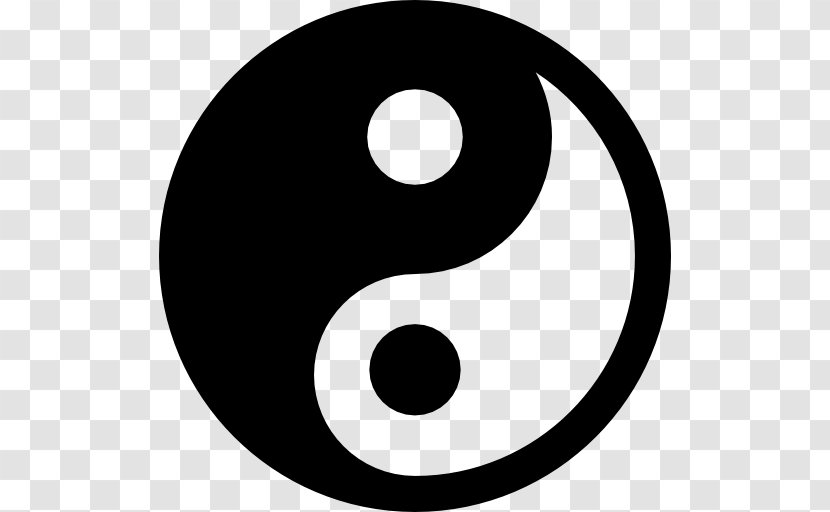 Yin And Yang Logo Taoism Symbol - Monochrome Transparent PNG
