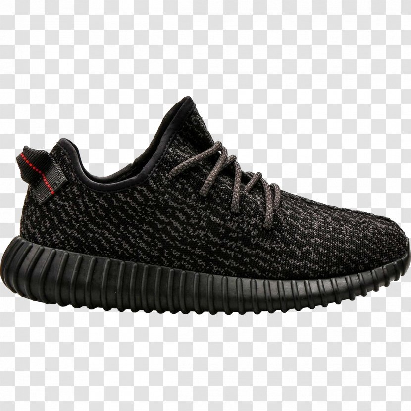 Adidas Mens Yeezy Boost 350 Black Fabric 4 V2 Sneakers Transparent PNG