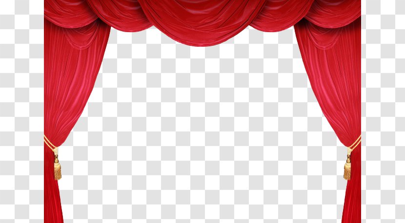 Theater Drapes And Stage Curtains Cinema Royalty-free - Front Curtain - Hand Painted Red Party Transparent PNG
