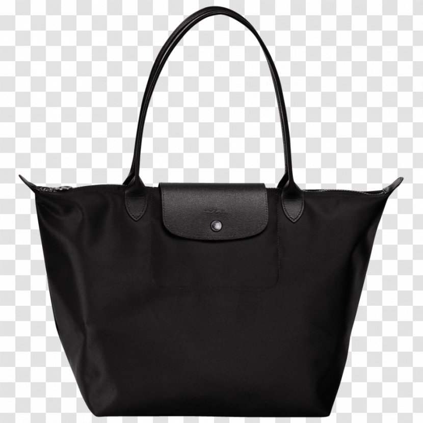 Longchamp Tote Bag Handbag Pliage - Black Transparent PNG