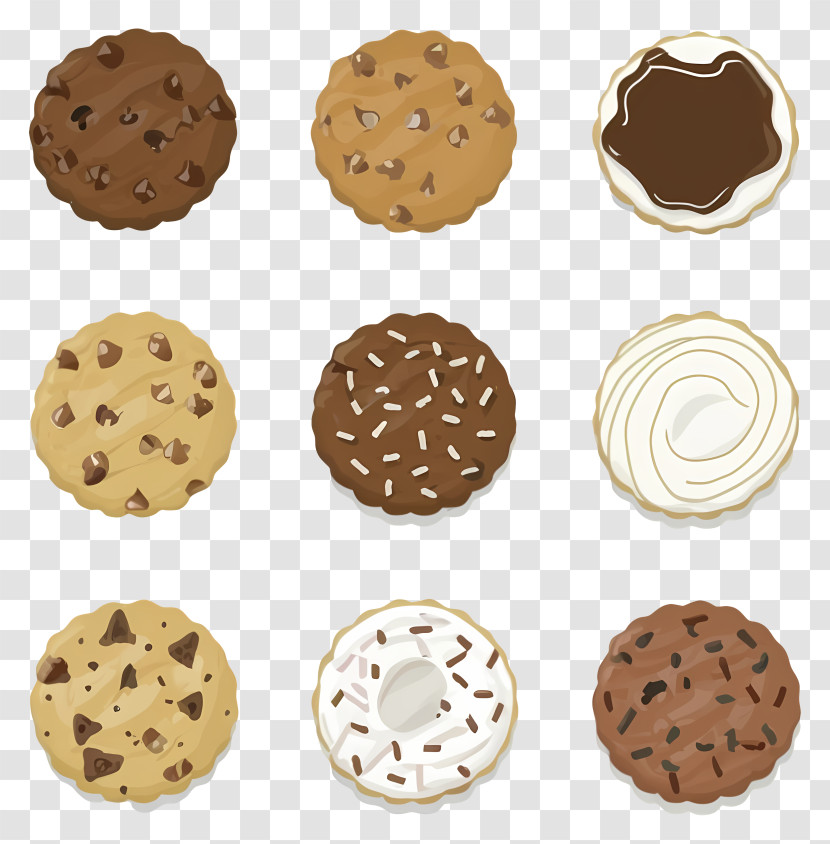 Chocolate Chip Cookies - Assorted Cookies With Various Toppings Transparent PNG