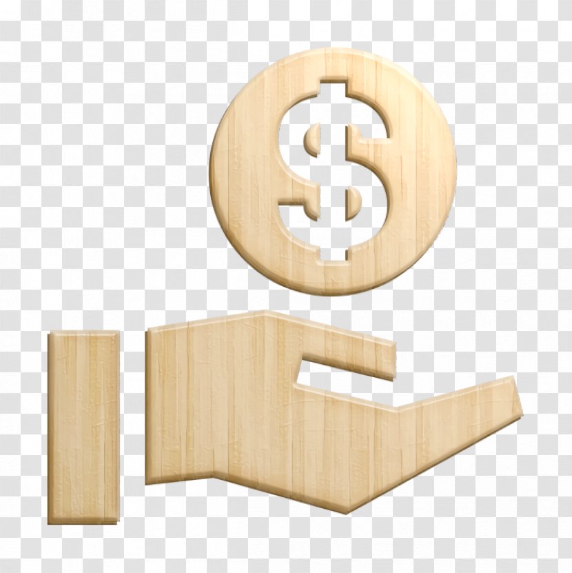 Money Icon Bank And Finance Savings - Wooden Block - Symbol Transparent PNG