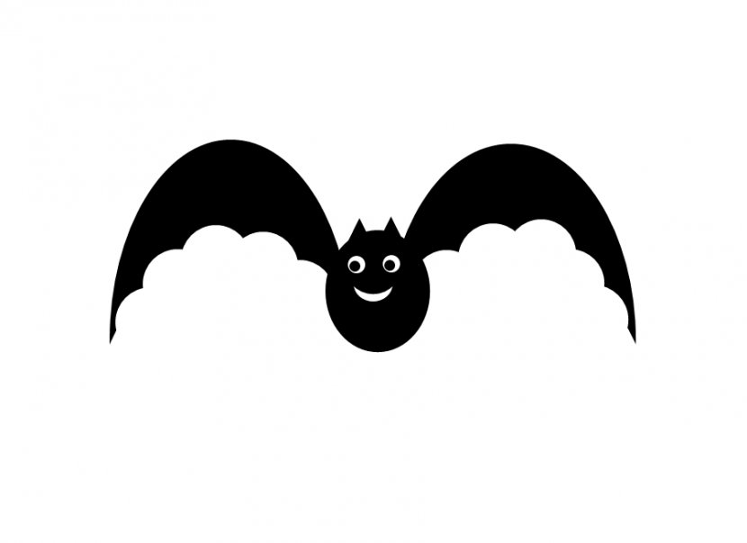 Bat Clip Art - Halloween Moon Clipart Transparent PNG