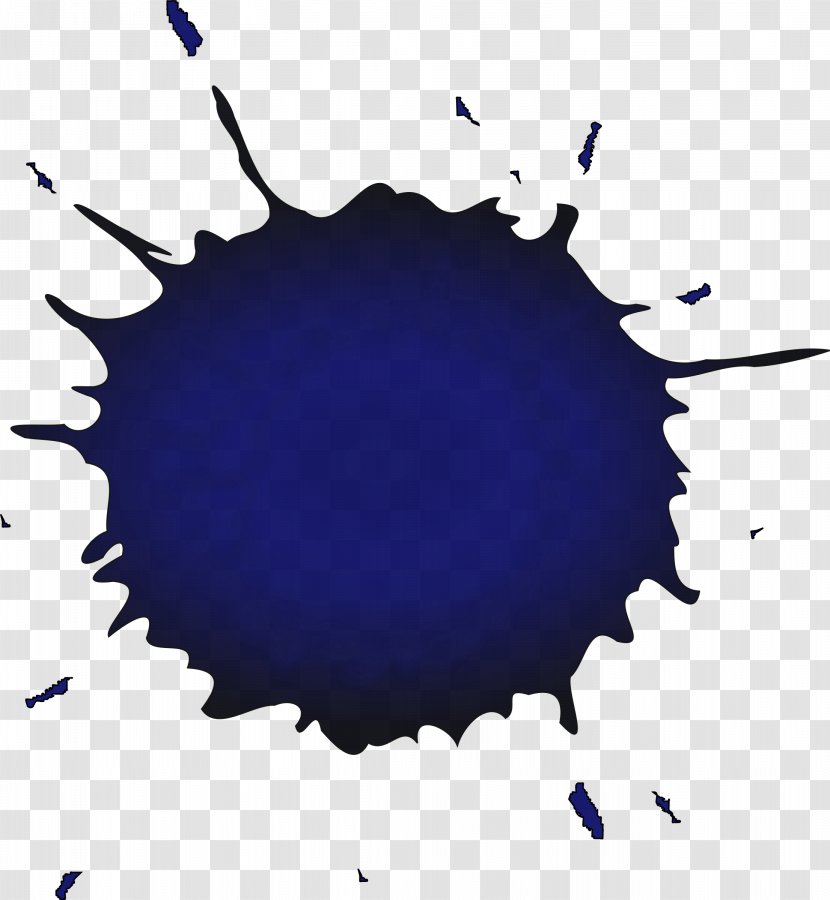 Ink Paper Stain Paint Image - Cobalt Blue Transparent PNG