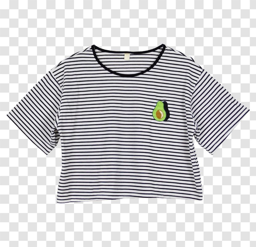 T-shirt Crop Top Hoodie Sleeveless Shirt - Black - Striped Transparent PNG