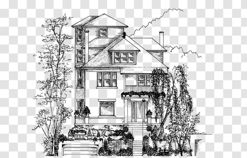 House Drawing Building Home Sketch - Architecture Transparent PNG