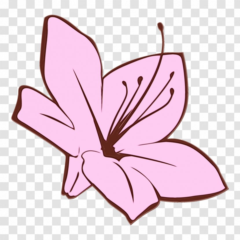 Pink Clip Art Butterfly Petal Leaf - Paint - Moths And Butterflies Flower Transparent PNG