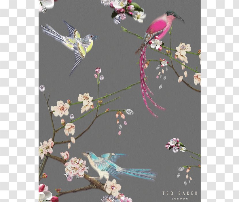 Ted Baker Tile Floral Design Clip Art - Twig - Clematis Transparent PNG