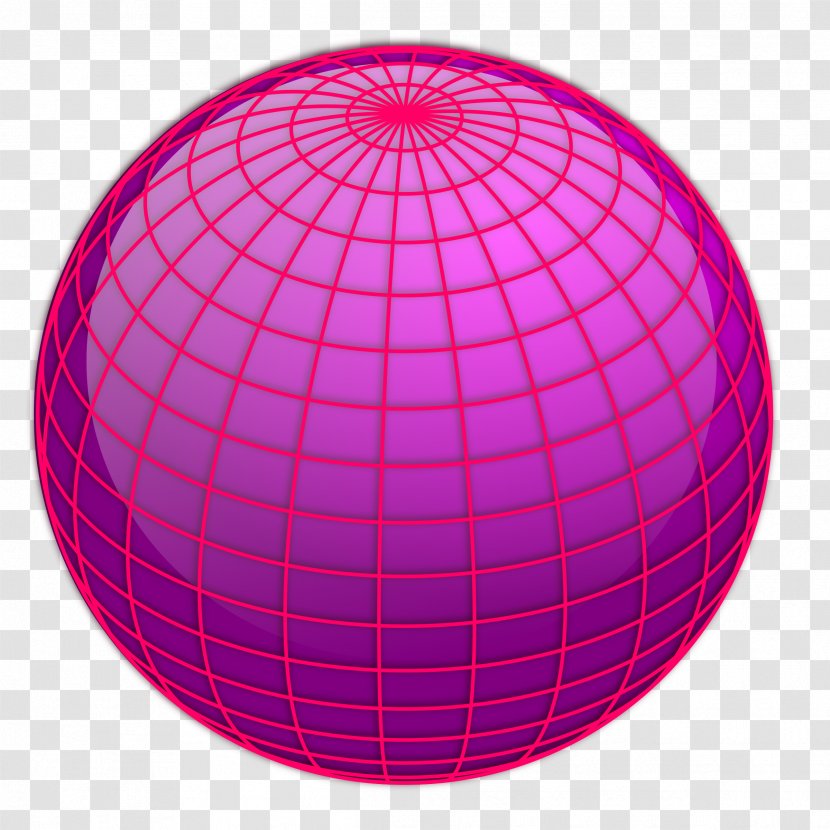 Earth Globe Grid Meridian - Magenta - Wire Transparent PNG