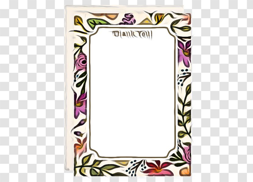 Background Flower Frame - Purple - Picture Rectangle Transparent PNG