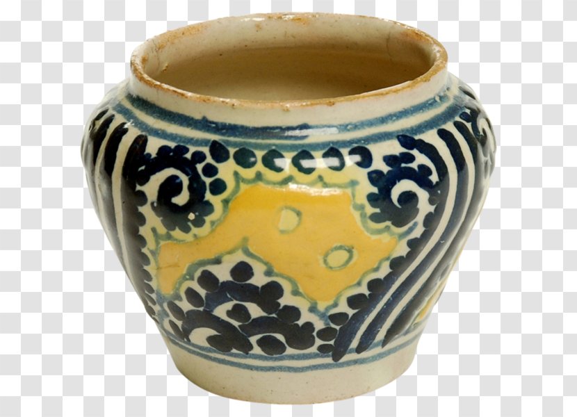 Ceramic Vase Pottery Cobalt Blue Cup - Artifact Transparent PNG