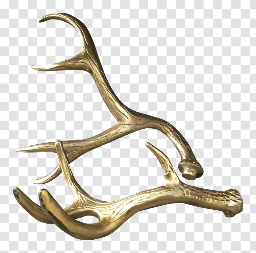 01504 Material - Brass - Hand Painted Antlers Transparent PNG
