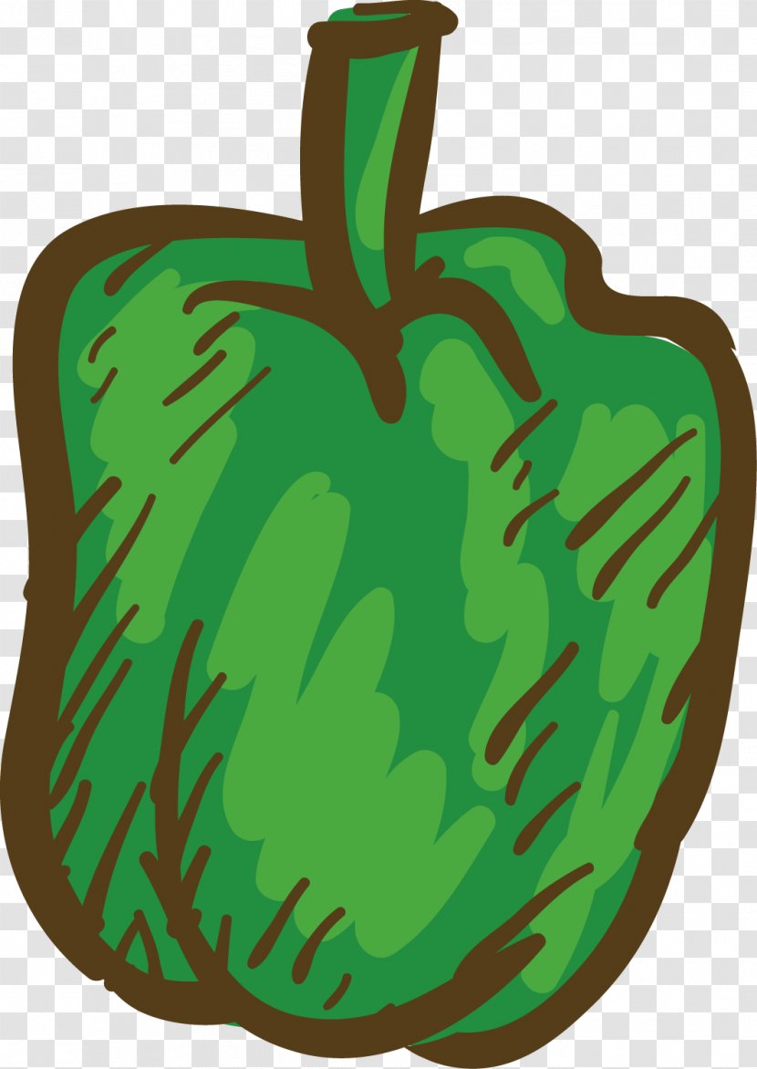 Bell Pepper Green Chili Black - Plant - The Transparent PNG