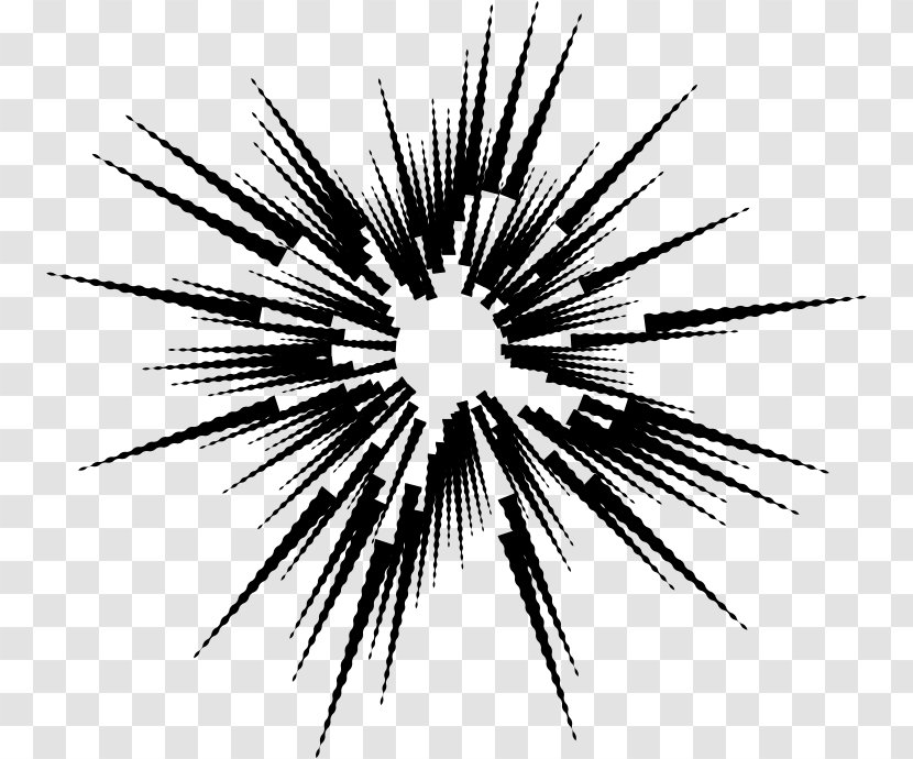Drawing Silhouette Explosion Art Clip - Sparks Clipart Transparent PNG