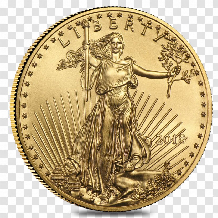 American Gold Eagle Bullion Coin - Brass Transparent PNG