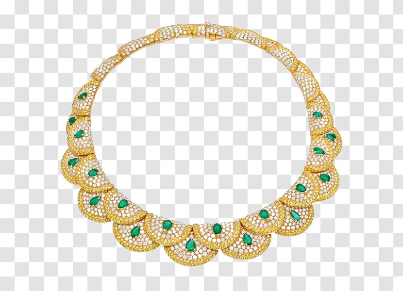 Necklace Jewellery Emerald Diamond Cut Transparent PNG