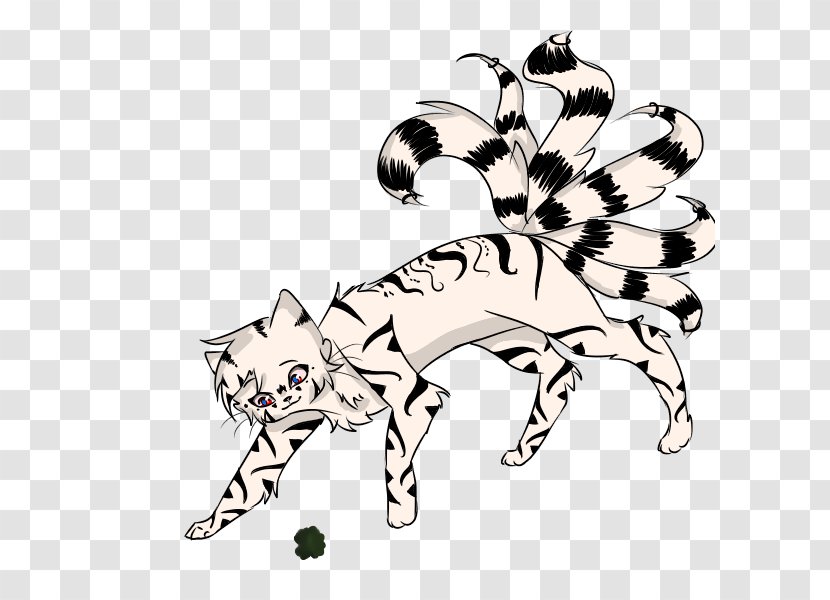 Big Cat Tiger Mammal Paw - Black And White Transparent PNG
