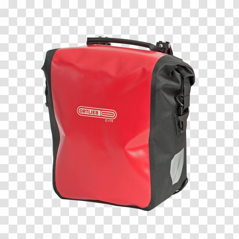 Pannier Bicycle ORTLIEB GmbH Bag Fietstas - Red City Transparent PNG