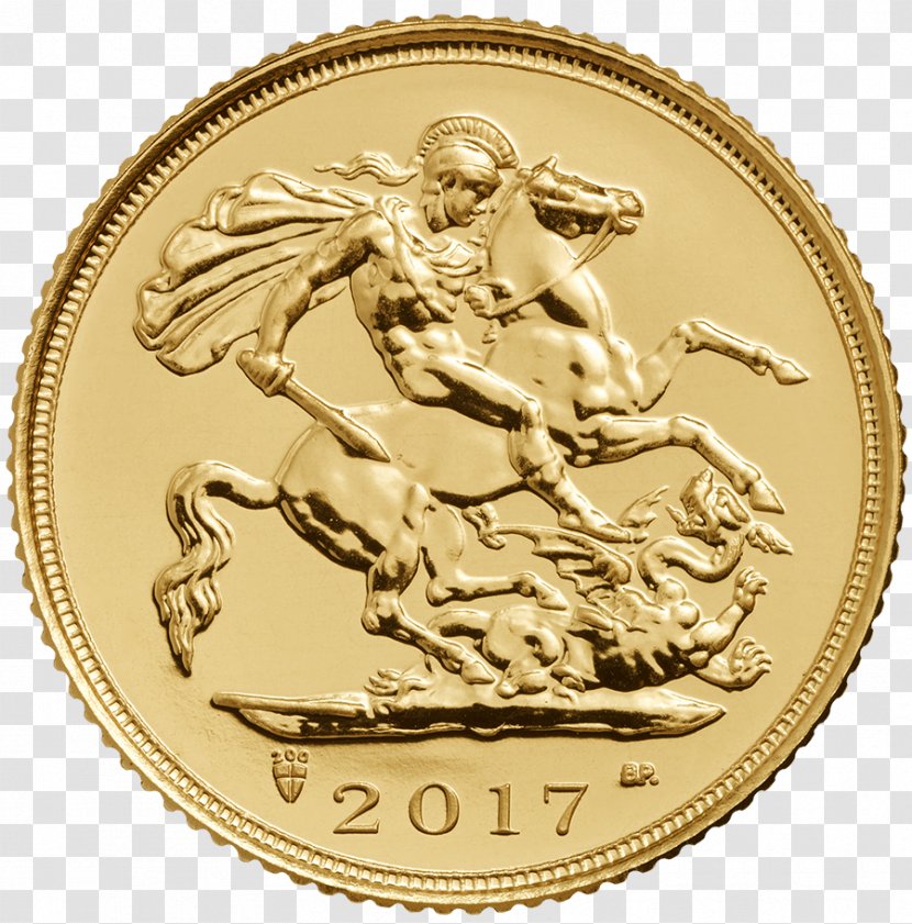 Royal Mint Half Sovereign Bullion Coin - Gold As An Investment - Silver Coins Transparent PNG